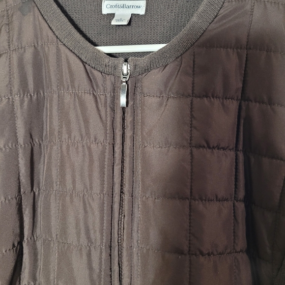 Croft & Barrow Size Large Zip-Up Jacket - Brown - Picture 3 of 8
